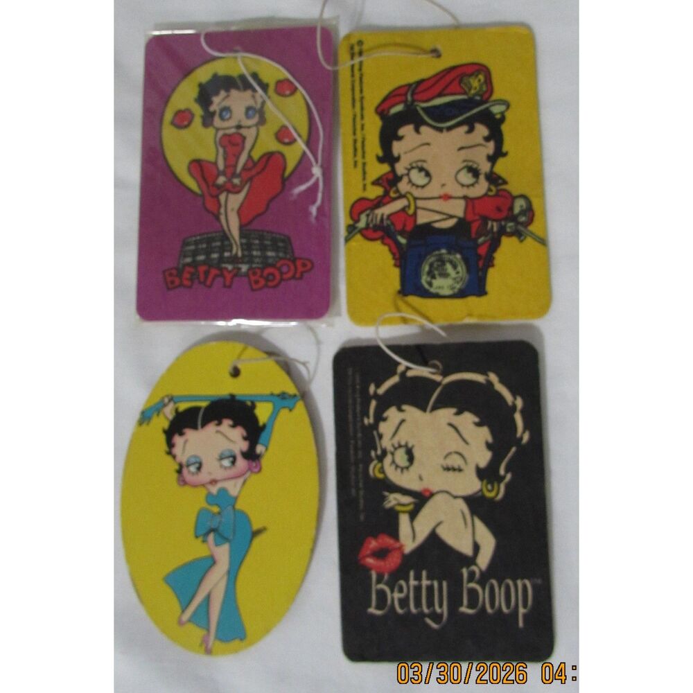 Betty Boop 1990's air fresheners 4 designs one new in package